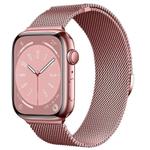 For Apple Watch 42mm / 41mm / 40mm / 38mm Kalebol Semi-circular Milanese Stainless Steel Strap(Rose Pink)