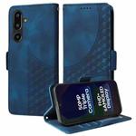 For Samsung Galaxy F16 5G / M16 5G Embossed Rhombus Starry Leather Phone Case(Blue)
