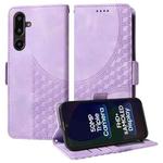For Samsung Galaxy F16 5G / M16 5G Embossed Rhombus Starry Leather Phone Case(Purple)
