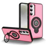 For Samsung Galaxy S23+ 5G Ring Holder Magnetic Phone Case(Bright Pink)