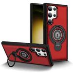 For Samsung Galaxy S23 Ultra 5G Ring Holder Magnetic Phone Case(Red)