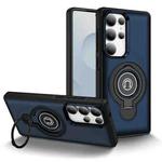 For Samsung Galaxy S25 Ultra 5G Ring Holder Magnetic Phone Case(Blue)
