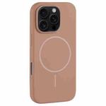 For iPhone 16 Pro Large Hole Camera MagSafe Liquid Silicone Full Coverage Phone Case(Gold)