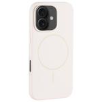 For iPhone 16 Plus Large Hole Camera MagSafe Liquid Silicone Full Coverage Phone Case(Antique White)
