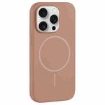 For iPhone 15 Pro Large Hole Camera MagSafe Liquid Silicone Full Coverage Phone Case(Gold)