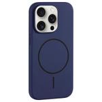 For iPhone 15 Pro Large Hole Camera MagSafe Liquid Silicone Full Coverage Phone Case(Royal Blue)