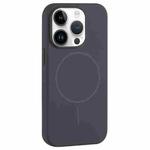 For iPhone 14 Pro Max Large Hole Camera MagSafe Liquid Silicone Full Coverage Phone Case(Carbon Gray Black)