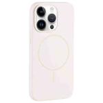 For iPhone 13 Pro Max Large Hole Camera MagSafe Liquid Silicone Full Coverage Phone Case(Antique White)