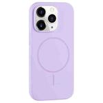 For iPhone 11 Pro Max Large Hole Camera MagSafe Liquid Silicone Full Coverage Phone Case(Purple)