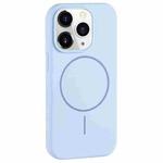 For iPhone 11 Pro Max Large Hole Camera MagSafe Liquid Silicone Full Coverage Phone Case(Blue)