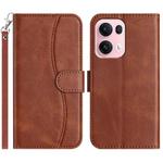 For OPPO Reno13 Pro Dual-Folded S-shape Leather Phone Case(Coffee)