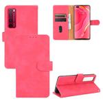 For Huawei nova 7 Pro 5G Solid Color Skin Feel Magnetic Buckle Horizontal Flip Calf Texture PU Leather Case with Holder & Card Slots & Wallet(Rose Red)