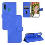 For Huawei P smart Z / Y9 Prime (2019) Solid Color Skin Feel Magnetic Buckle Horizontal Flip Calf Texture PU Leather Case with Holder & Card Slots & Wallet(Blue)