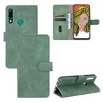 For Huawei P smart Z / Y9 Prime (2019) Solid Color Skin Feel Magnetic Buckle Horizontal Flip Calf Texture PU Leather Case with Holder & Card Slots & Wallet(Green)