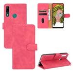 For Huawei P smart Z / Y9 Prime (2019) Solid Color Skin Feel Magnetic Buckle Horizontal Flip Calf Texture PU Leather Case with Holder & Card Slots & Wallet(Rose Red)