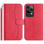 For Honor 200 Lite Global Dual-Folded S-shape Leather Phone Case(Rose Red)