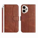 For Honor 400 Global Dual-Folded S-shape Leather Phone Case(Coffee)