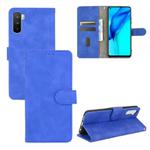 For Huawei Maimang 9 / Mate 40 Lite Solid Color Skin Feel Magnetic Buckle Horizontal Flip Calf Texture PU Leather Case with Holder & Card Slots & Wallet(Blue)