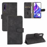 For Huawei Honor 9X Pro / Y9s Solid Color Skin Feel Magnetic Buckle Horizontal Flip Calf Texture PU Leather Case with Holder & Card Slots & Wallet(Black)