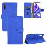 For Huawei Honor 9X Pro / Y9s Solid Color Skin Feel Magnetic Buckle Horizontal Flip Calf Texture PU Leather Case with Holder & Card Slots & Wallet(Blue)