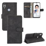 For Huawei Honor 10 Lite / P smart (2019) Solid Color Skin Feel Magnetic Buckle Horizontal Flip Calf Texture PU Leather Case with Holder & Card Slots & Wallet(Black)