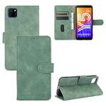 For Huawei Y5p / Honor 9S Solid Color Skin Feel Magnetic Buckle Horizontal Flip Calf Texture PU Leather Case with Holder & Card Slots & Wallet(Green)