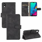 For Huawei Honor 8S / Y5 (2019) Solid Color Skin Feel Magnetic Buckle Horizontal Flip Calf Texture PU Leather Case with Holder & Card Slots & Wallet(Black)