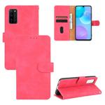For Huawei Honor 30 Youth Solid Color Skin Feel Magnetic Buckle Horizontal Flip Calf Texture PU Leather Case with Holder & Card Slots & Wallet(Rose Red)