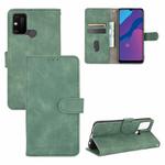 For Huawei Honor Play 9A / Honor 9A Solid Color Skin Feel Magnetic Buckle Horizontal Flip Calf Texture PU Leather Case with Holder & Card Slots & Wallet(Green)