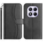 For Redmi Note 14 Pro 4G Dual-Folded S-shape Leather Phone Case(Black)
