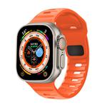 For Apple Watch 46mm / 49mm / 45mm / 44mm Kalebol Sport Silicone Strap(Orange)