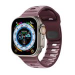 For Apple Watch 46mm / 49mm / 45mm / 44mm Kalebol Sport Silicone Strap(Smoky Purple)