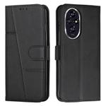 For Honor 200 Stitching Calf Texture Buckle Leather Phone Case(Black)