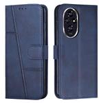 For Honor 200 Stitching Calf Texture Buckle Leather Phone Case(Blue)