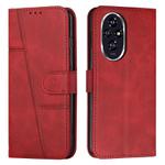 For Honor 200 Pro Stitching Calf Texture Buckle Leather Phone Case(Red)