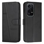 For Honor 200 Lite Global Stitching Calf Texture Buckle Leather Phone Case(Black)