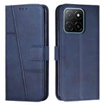 For Honor X5b / X5b Plus 4G Stitching Calf Texture Buckle Leather Phone Case(Blue)