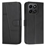 For Honor X6b / X6a Stitching Calf Texture Buckle Leather Phone Case(Black)