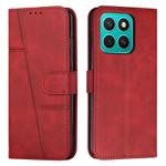 For Honor X8b Stitching Calf Texture Buckle Leather Phone Case(Red)