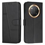 For Honor X9c 5G Stitching Calf Texture Buckle Leather Phone Case(Black)