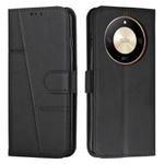 For Honor X50 / X9b / X50 GT Stitching Calf Texture Buckle Leather Phone Case(Black)