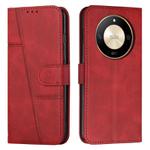 For Honor X50 / X9b / X50 GT Stitching Calf Texture Buckle Leather Phone Case(Red)