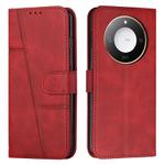 For Honor X60 / X9c Smart Stitching Calf Texture Buckle Leather Phone Case(Red)