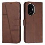 For Honor 400 Stitching Calf Texture Buckle Leather Phone Case(Brown)