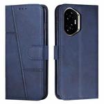 For Honor 400 Stitching Calf Texture Buckle Leather Phone Case(Blue)