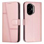 For Honor 400 Stitching Calf Texture Buckle Leather Phone Case(Rose Gold)