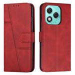 For Honor 400 Lite Stitching Calf Texture Buckle Leather Phone Case(Red)