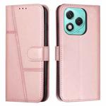 For Honor 400 Lite Stitching Calf Texture Buckle Leather Phone Case(Rose Gold)