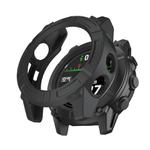 For Garmin Descent G2 Half Coverage Hollow TPU Armor Watch Protective Case(Black)