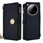 For Infinix Zero 40 4G Crossbody Handle Cross Texture Leather Phone Case(Black)